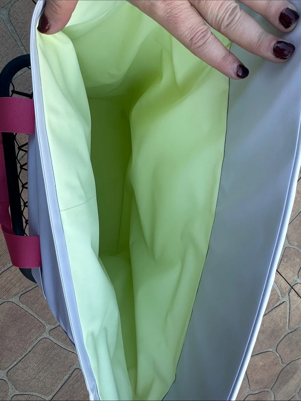 Yeti Light Blue Tote with Pink Shoulder Straps